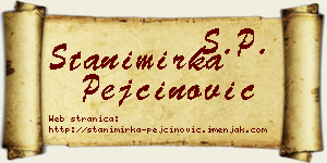 Stanimirka Pejčinović vizit kartica